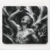 Man schreeuwt van angst muismat (Voorkant)