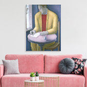 Man schrijven 2004 canvas afdruk (Insitu (Woonkamer))