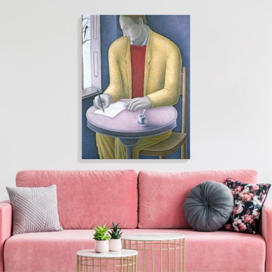 Man schrijven 2004 canvas afdruk (Insitu (Woonkamer))