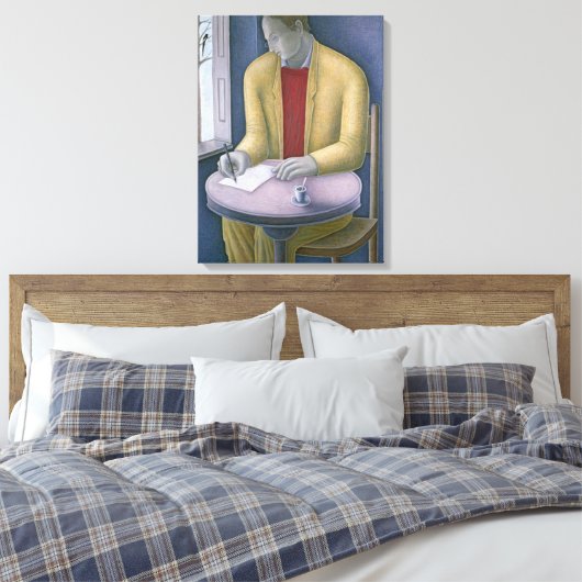 Man schrijven 2004 canvas afdruk (Insitu (Slaapkamer))