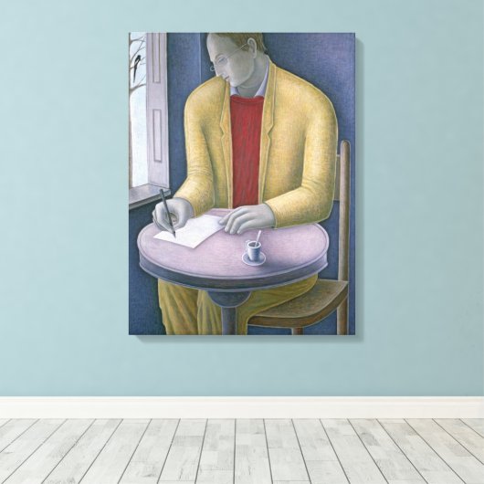 Man schrijven 2004 canvas afdruk (Insitu (Houten vloer))