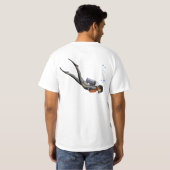 Man SCUBA Diving T-shirt (Achterkant volledig)