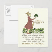 Man Shamrock Knuppel Briefkaart (Voorkant / Achterkant)