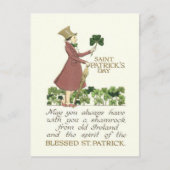 Man Shamrock Shillelagh Briefkaart (Voorkant)