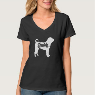 Man Shar Pei Papa Hondenbezitter Papa Vaderschap V T-shirt