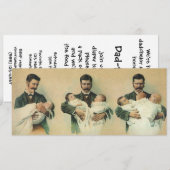  Man Shower Baby shower Dadchelor Party Kaart (Voorkant / Achterkant)