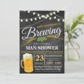 Man Shower Baby Uitnodiging (Staand voorkant)