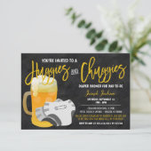 Man Shower Baby Uitnodiging (Staand voorkant)