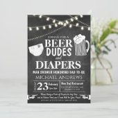 Man Shower Baby Uitnodiging (Staand voorkant)