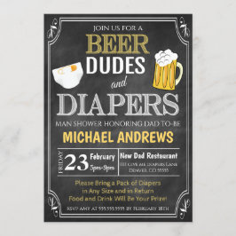 Man Shower Baby Uitnodiging