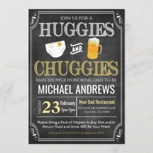 Man Shower Baby Uitnodiging