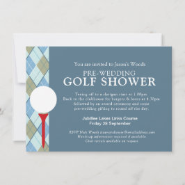 Man shower Golf-dag evenement voor de bruiloft Kaart