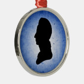 "Man Silhouette op Blauw" ornament (Rechts)
