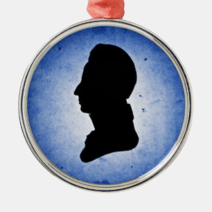 "Man Silhouette op Blauw" ornament
