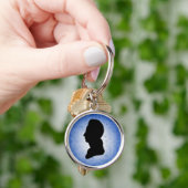 "Man Silhouette op Blauw" sleutelhanger (Hand)