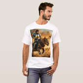MAN SIT RUN MET DIER T-SHIRT (Voorkant volledig)