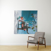 Man sitting on chair underwater with floating bott wandkleed (In Situ (horizontaal))