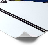 Man Skiing in sneeuw Poster (Hoek)