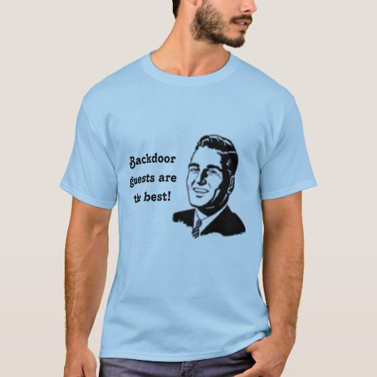 MAN_SMILING, zijn de Achterdeurgasten het beste! T-shirt (Voorkant)
