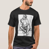 Man Smoking Hookah T-shirt (Voorkant)