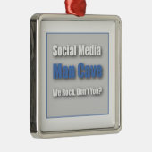 Man sociale media metalen ornament (Rechts)