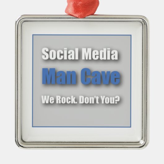 Man sociale media metalen ornament (Voorkant)