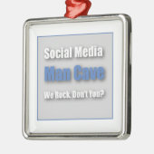 Man sociale media metalen ornament (Links)