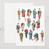 man soldaat minipapieren pop-upset feestdagenkaart (Voorkant / Achterkant)