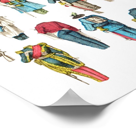 man soldaat minipapieren pop-upset poster (Hoek)