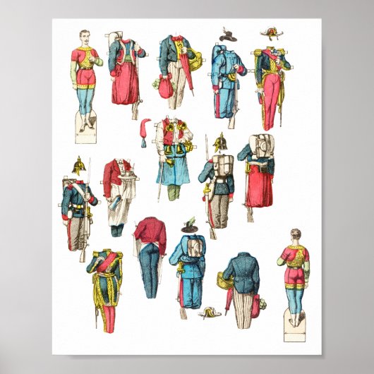 man soldaat minipapieren pop-upset poster (Voorkant)