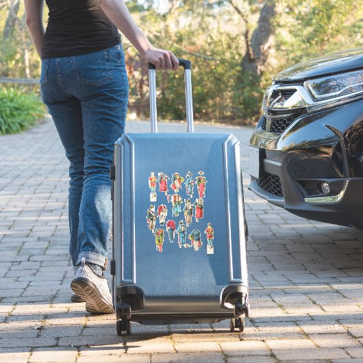 man soldaat minipapieren pop-upset sticker (Koffer Insitu)