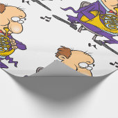 Man speelt een Franse hoorn af Cadeaupapier