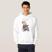 Man speelt een Franse hoorn af Hoodie (Voorkant volledig)