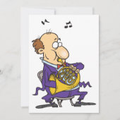 Man speelt een Franse hoorn af Kaart (Voorkant)