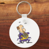 Man speelt een Franse hoorn af Sleutelhanger (Voorkant)