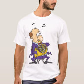 Man speelt een Franse hoorn af T-shirt (Voorkant)