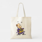Man speelt een Franse hoorn af Tote Bag (Achterkant)