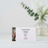 Man Spelen Accordion - Platina Afwerking Visitekaartje (Staand voorkant)