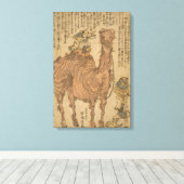 Man Spelen Driehoek op Camel Canvas Afdruk (Insitu (Houten vloer))