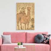 Man Spelen Driehoek op Camel Canvas Afdruk (Insitu (Woonkamer))