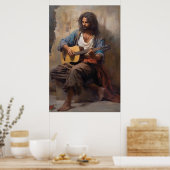 Man Spelen Gitaar Poster Kunst Print Wandkunst (Keuken)