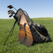 Man spelen Golf bij zonsondergang Golfhanddoeken Golfhanddoek (Groen)