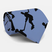 Man spelen hockey, hockeyspeler silhouet stropdas (Opgerold)