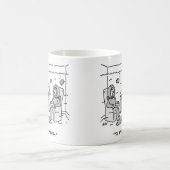 Man spoelt zijn tropische vis - grappige Cartoon o Koffiemok (Center)