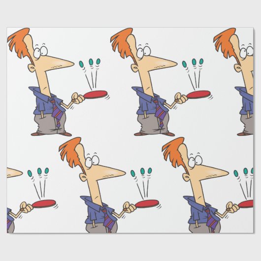 Man springt op een bat cadeaupapier (Vlak)