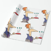 Man springt op een bat cadeaupapier (Uitgerold)