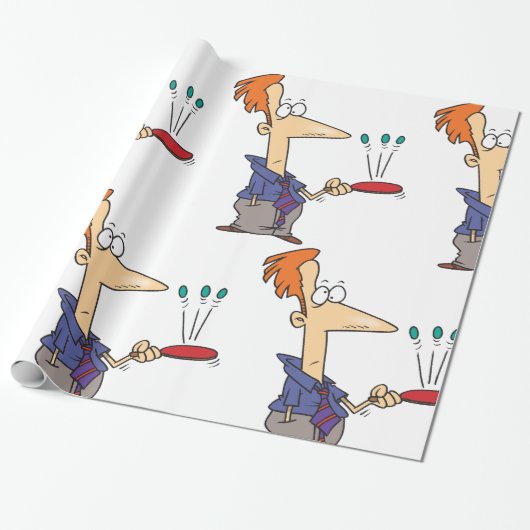 Man springt op een bat cadeaupapier (Uitgerold)