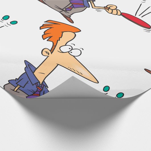 Man springt op een bat cadeaupapier