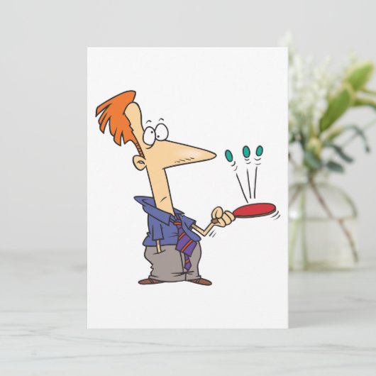 Man springt op een bat kaart (Staand voorkant)