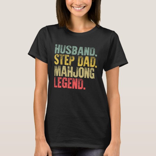 man stap vader mahjong legende t-shirt (Voorkant)